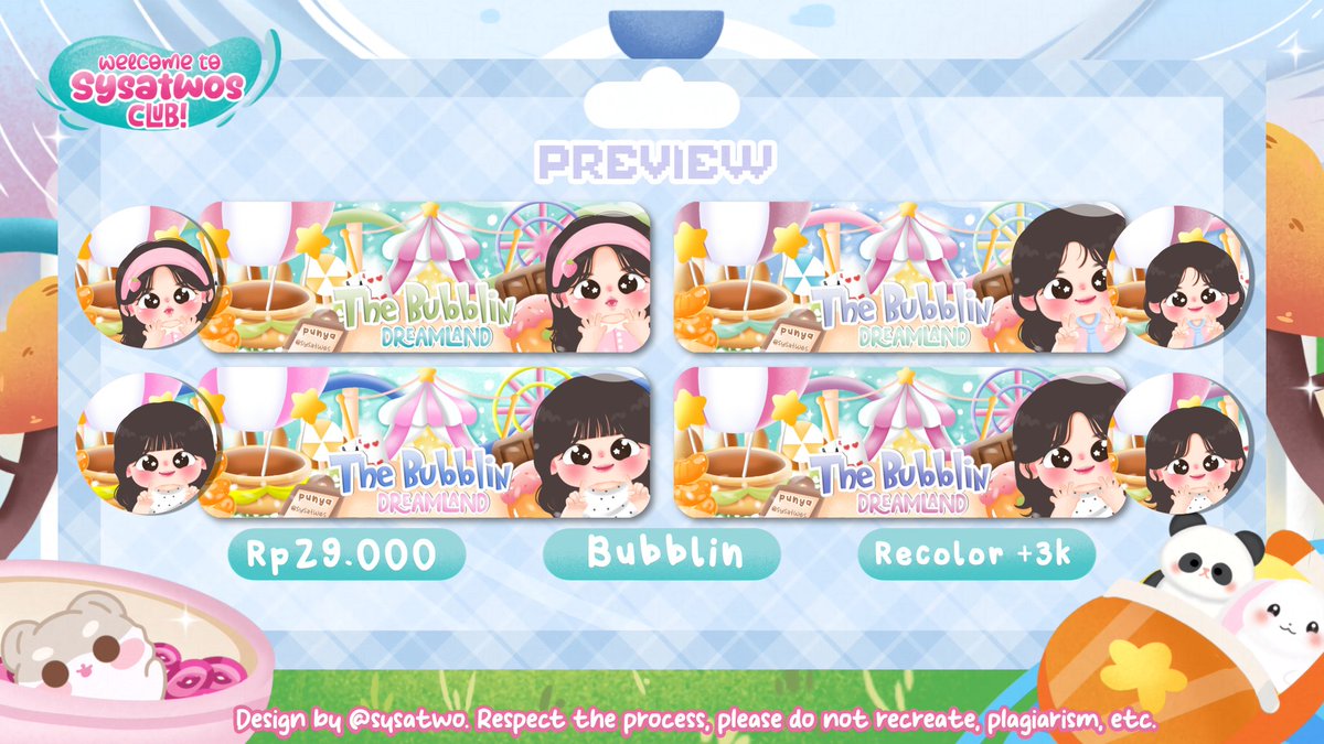 sysatwos's tweet image. help repost? maaciiiii

aku bawa si gembrot varian baru nihhh, jajan yuksss lesgow habiskannn teman teman. order ke wassap yahh, janlup baca alt.

#zonauang