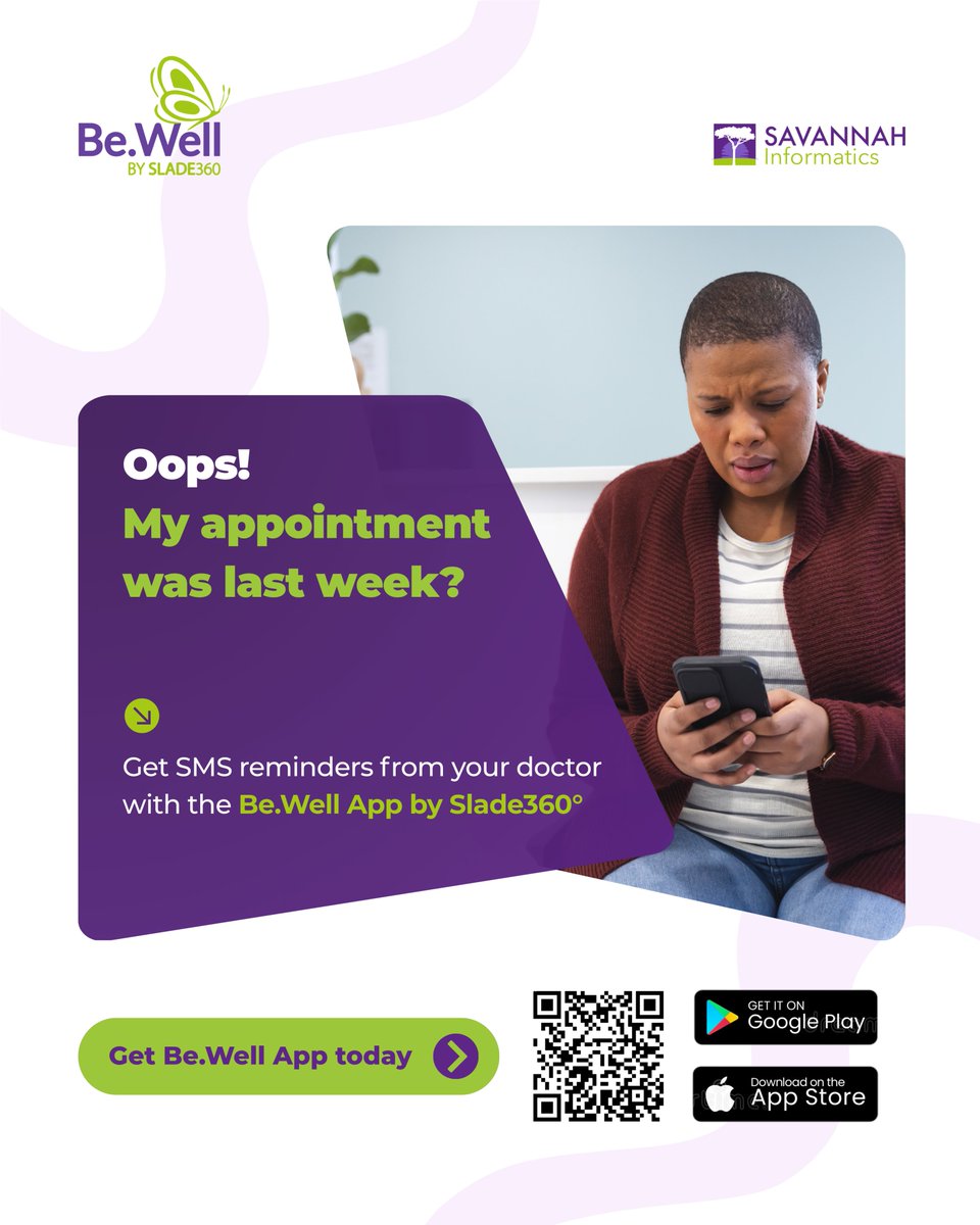 BeWellApp_'s tweet photo. Why miss your doctor’s appointment when the reminder can come straight to your phone?

With the Be.Well App, you don’t have to guess when you’re due for your next visit. Timely reminders keep you prepared.

Get your Be.Well App today: https://t.co/PF9Vcjntg6
#BeWellApp #Slade360 https://t.co/W2XgdUbQ1h