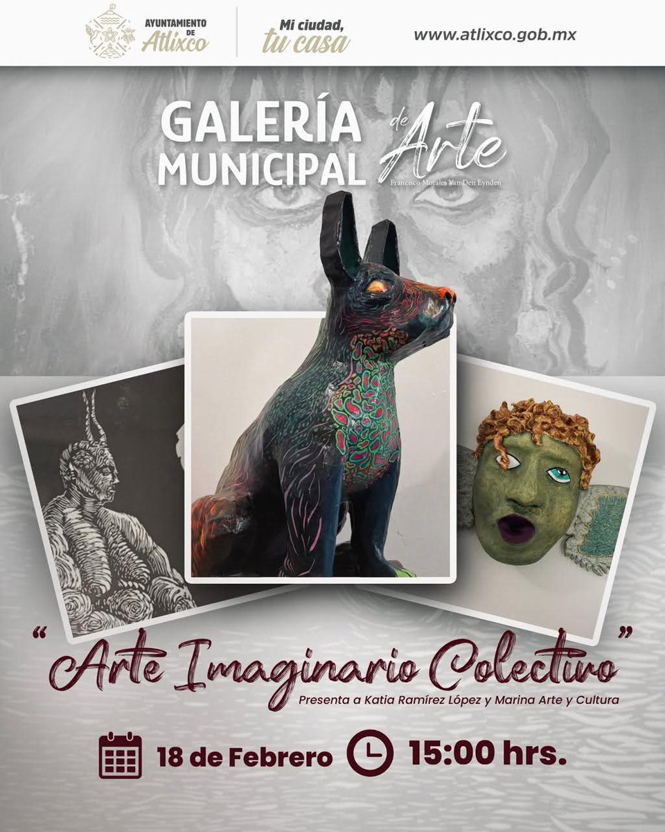🎨✨ La imaginación cobra vida en la Galería Municipal de Arte Municipal Francisco Morales Van Den Eyden. 👏🎭
Te invitamos a la exposición “Arte Imaginario Colectivo”

📅 18 de febrero
🕒 15:00 hrs