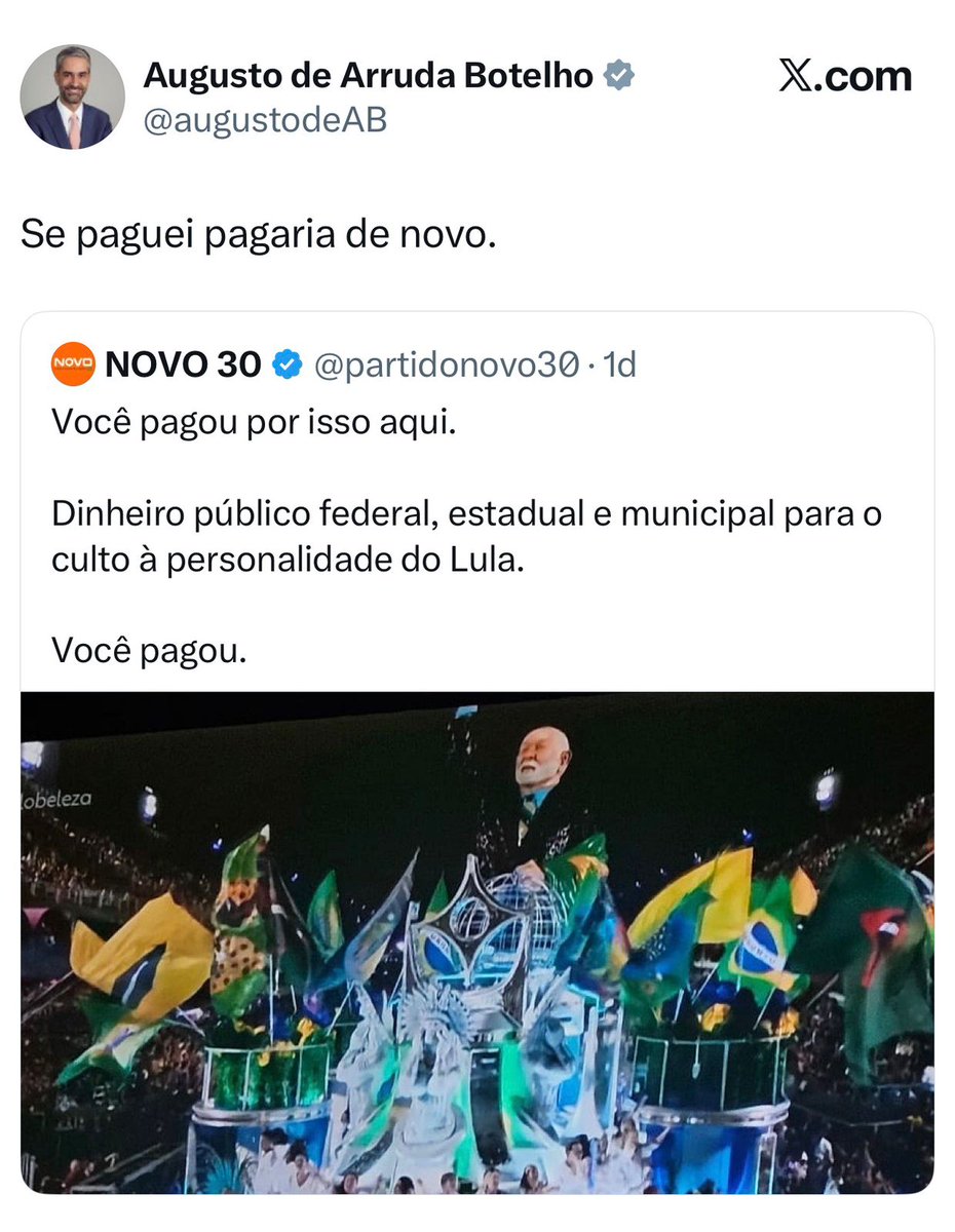 Se tivesse pago teria uma ala de aeromoças e ministros no jatinho do banqueiro como homenagem