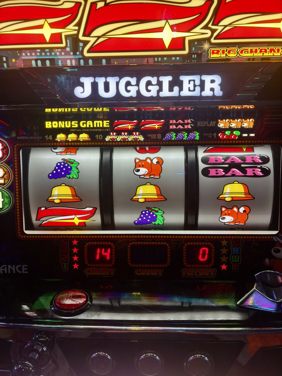 ジャグ🤡 新宿一等地店… 挙動が怪しい😂 夜、ファンキージャグラー 空