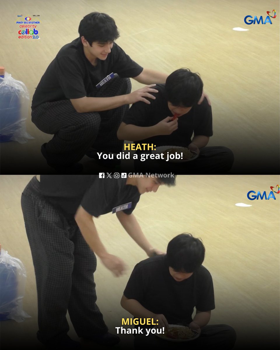 #PBBCollab20XtraEffort: Heath, todo suporta sa kaibigang si Miguel! ✨

Watch #GMAPBBCollab on weeknights at 9:40 PM, Saturdays at 6:15 PM, and Sundays at 10:05 PM on GMA Network. 

For PBB All-Access Livestream, visit: GMANetwork.com/PBBLivestream