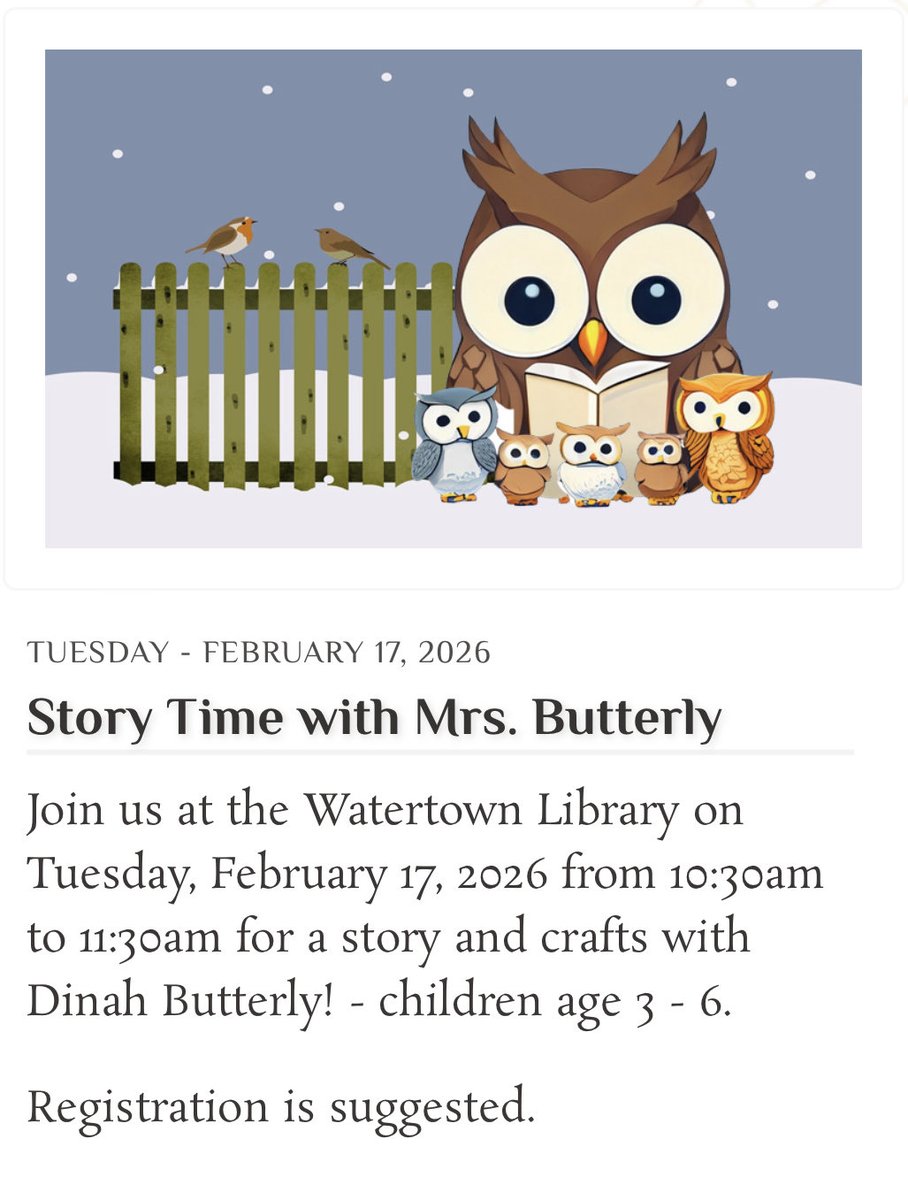 Watertown Library CT (@wtnlibraryct) on Twitter photo 