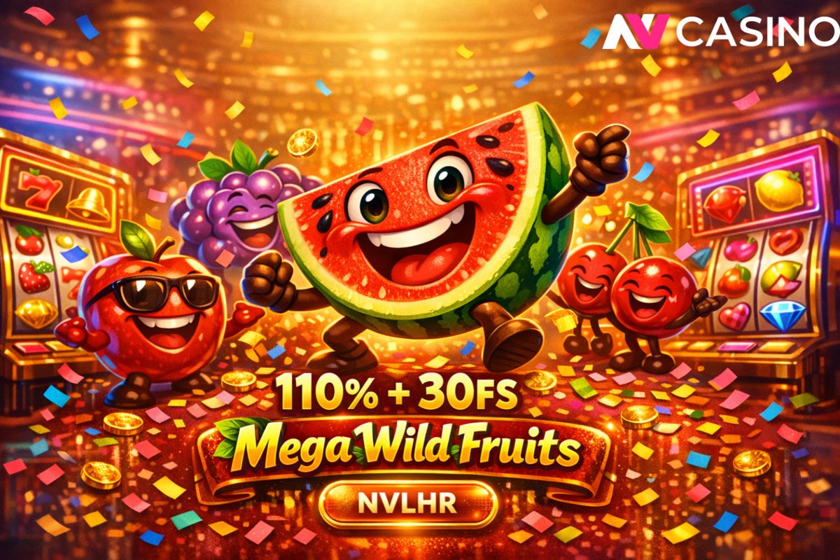 Luck is on your side! Spin, play, and win today!
NVLHR ➡️ Mega Wild Fruits
🪙Min. deposit: 35€
🪙Max.Bonus: 500€
🗓️Bonus active 3 days