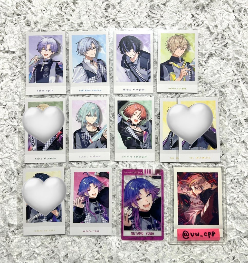 vu_cp8's tweet photo. @0 【交換】エイトリ おもライ クリアカード 特典 チェキ風カード

譲　特典→ 可不可 雪風 季肋 潮 幾成 千弥 子タろ
クリカ→ 子タろ(アップ)

求　特典→練牙(決まり次第 琉衣 凪)
クリカ→凪(全身>アップ)>琉衣(アップ)

おもライ#2公演前後の手渡し希望になります。 https://t.co/T15VhCXlVu