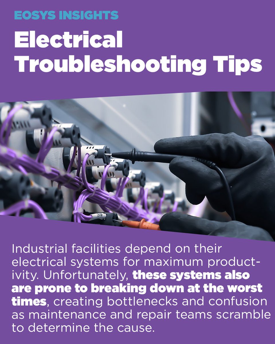 eosysgroup's tweet photo. While industrial facilities depend on the performance of their electrical systems for maximum productivity, these systems are prone to breaking down at the worst possible times. https://t.co/Gbtntbh4LV