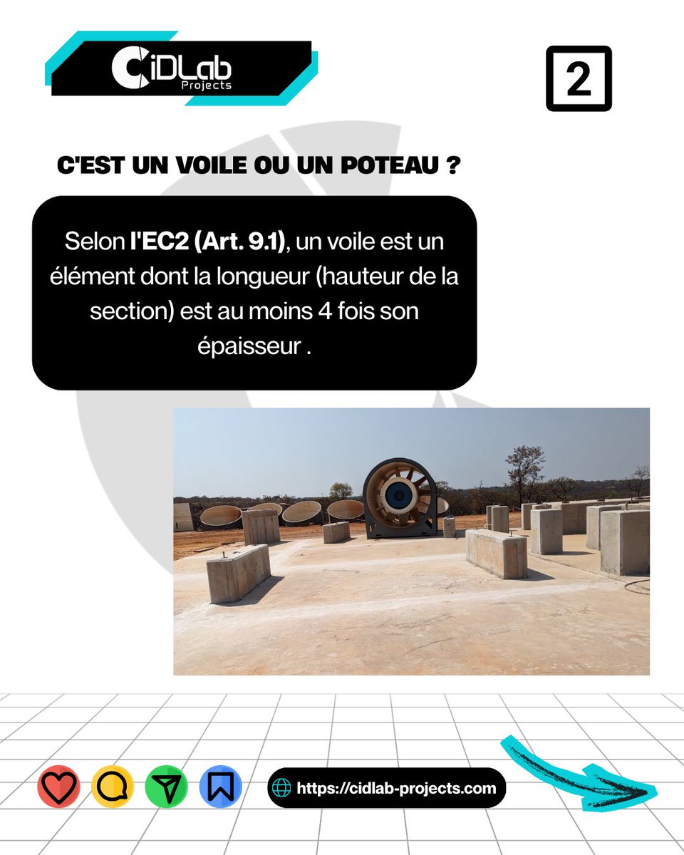 cidlab_projects's tweet photo. Votre calcul est bon… mais votre voile tiendra-t-il ? ⚠️

Art. 9.6 de Eurocode 2 :
Vertical (Av), Horizontal (Ah), Rives.

Sans dispositions constructives, même Autodesk Robot Structural Analysis ne suffit pas.

#GenieCivil #BTP #Eurocode2 #BIM https://t.co/AIGsoJ0IbQ