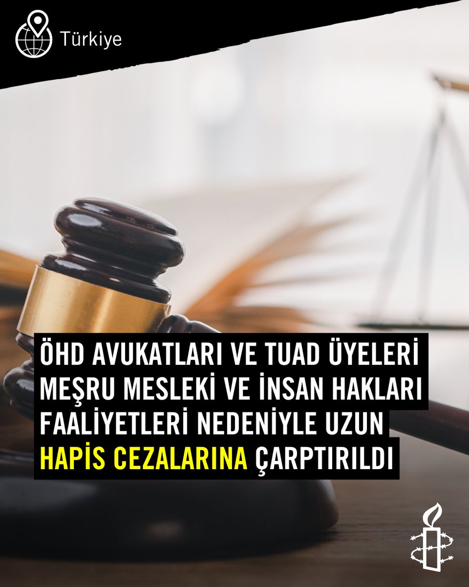 🔴 ÖHD avukatları ve TUAD üyeleri için uluslararası kurumlardan ortak açıklama 👇️

🔴 Aralarında International Bar Association’s Human Rights Institute, Uluslararası Af Örgütü gibi uluslararası hukuk ve insan hakları örgütlerinin de bulunduğu 34 kurum, ÖHD üyesi 10 avukatın ve