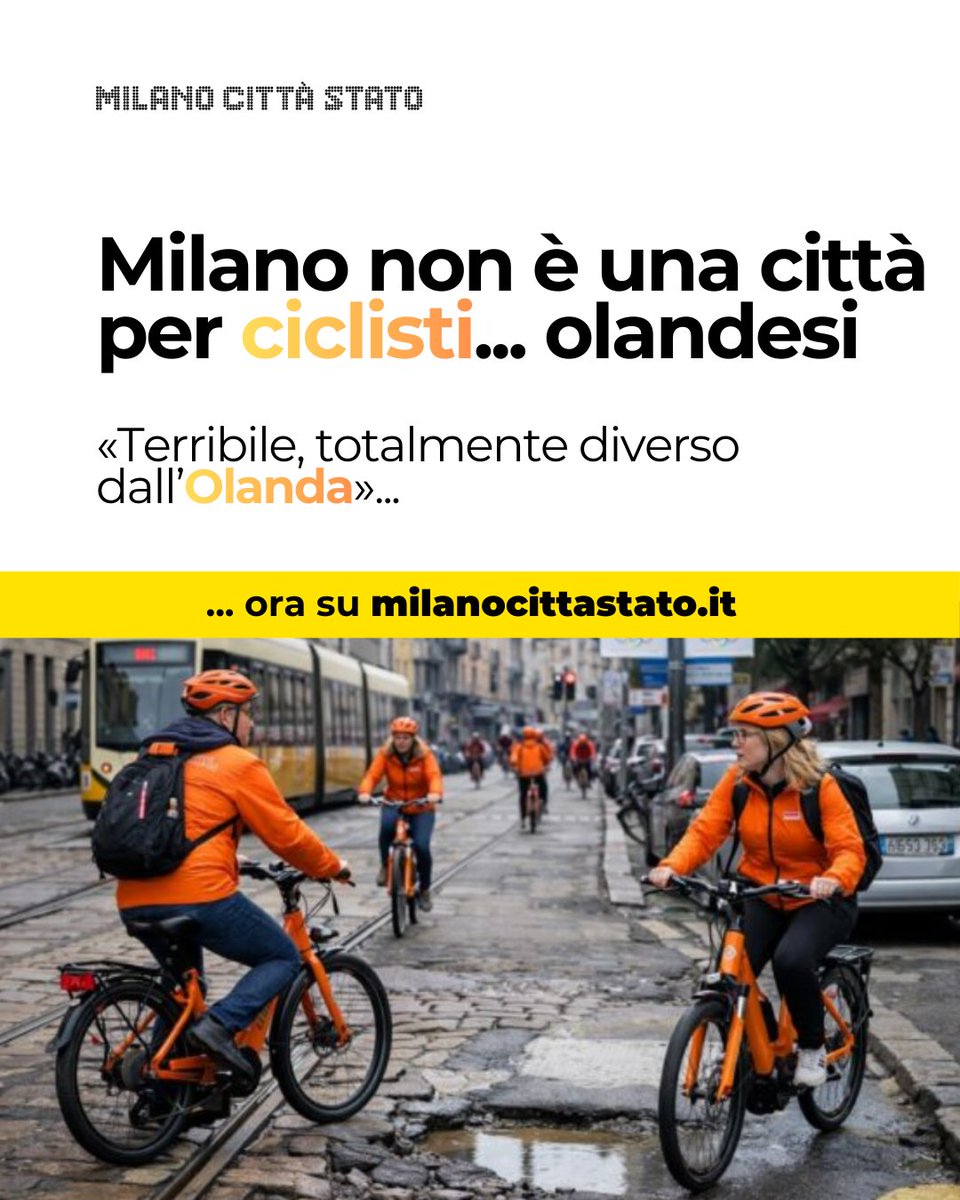 Per i ciclisti di Milano è allarme arancione ora su milanocittastato.it/news/milano-no… ⬇️