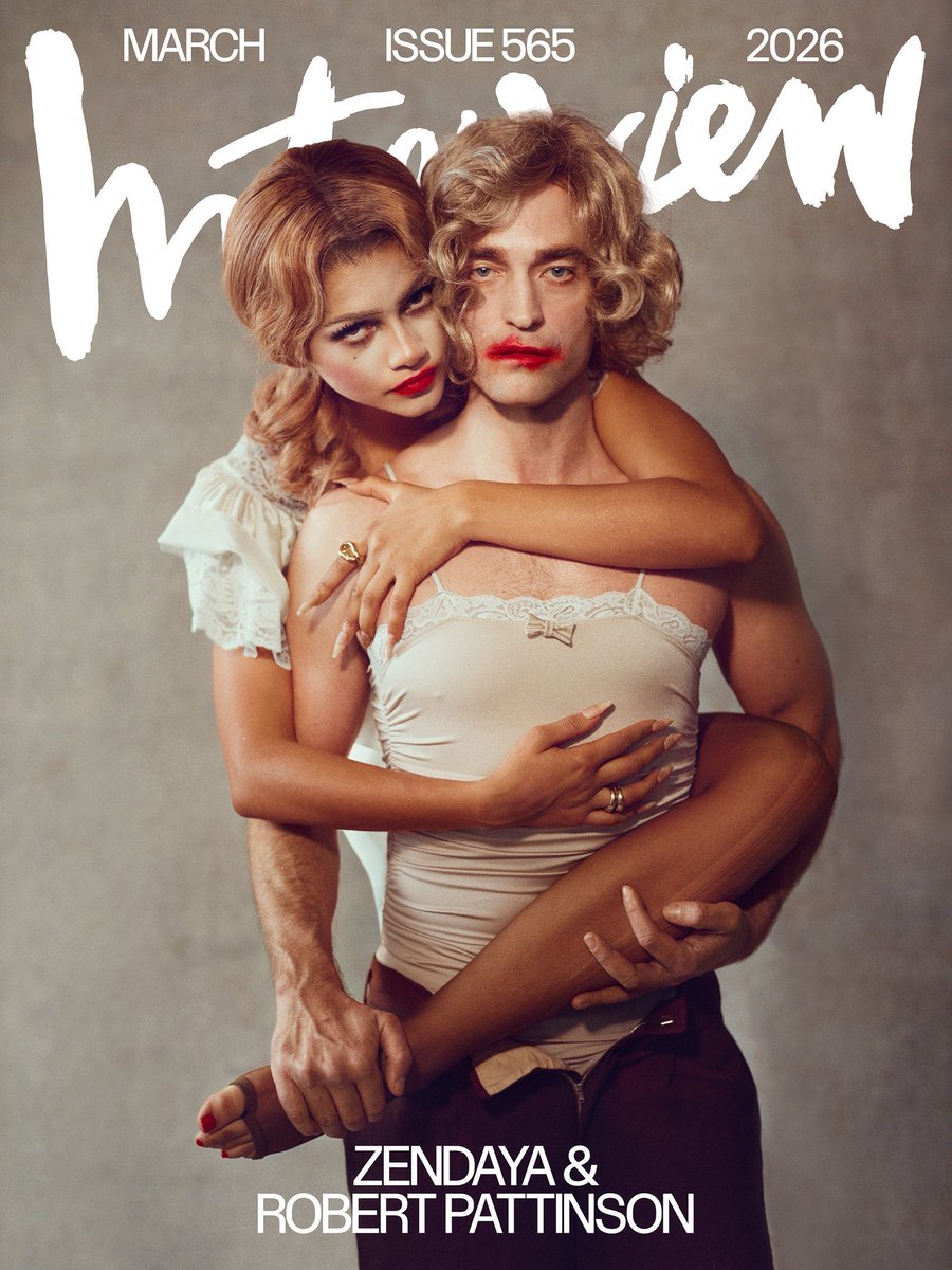 🚨 Zendaya e Robert Pattinson são capa da edição de março da Interview!