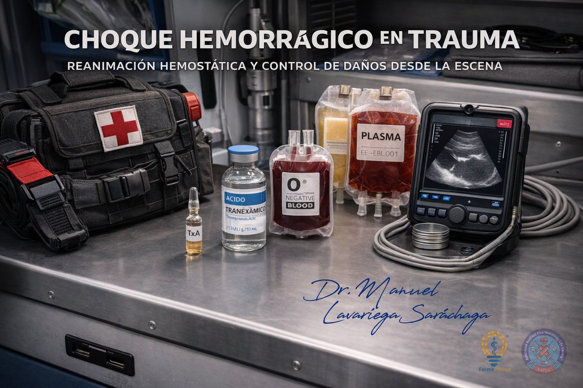 Choque hemorrágico en trauma: reanimación hemostática y control de daños desde la escena

El choque hemorrágico continúa siendo la principal causa prevenible de muerte en el trauma grave durante la fase prehospitalaria.

advancedpharmacology.com/farmaconsejo/f…