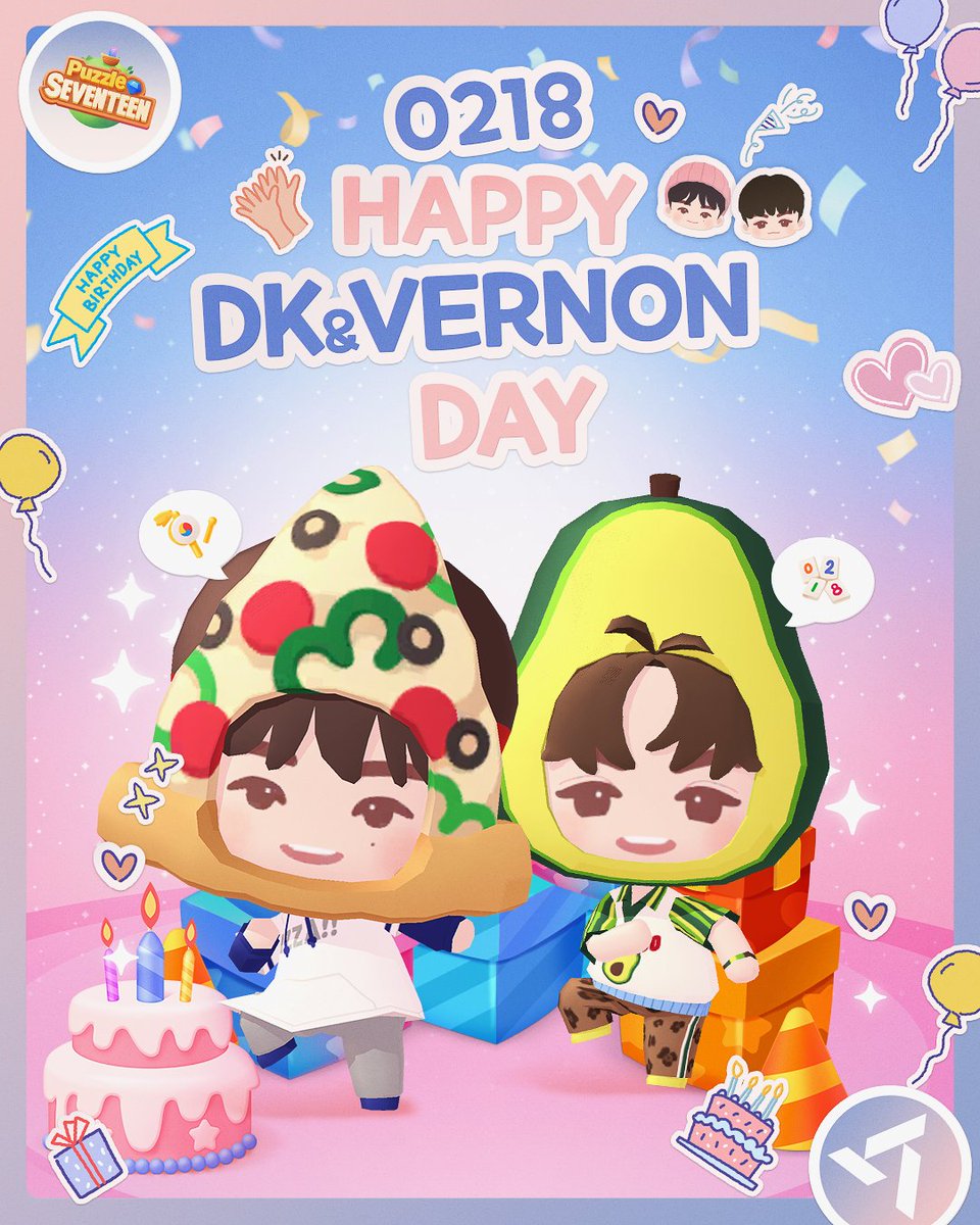 🍕🥑 HAPPY #DK #VERNON DAY 

私たちを笑顔にするハッピーウイルスDK✨
穏やかで優しい内面の持ち主VERNON💖

誕生日おめでとうございます！
🍕🥑 drima.ge/F5zQQ

#パズルSEVENTEEN #PuzzleSEVENTEEN
#세븐틴 #SEVENTEEN