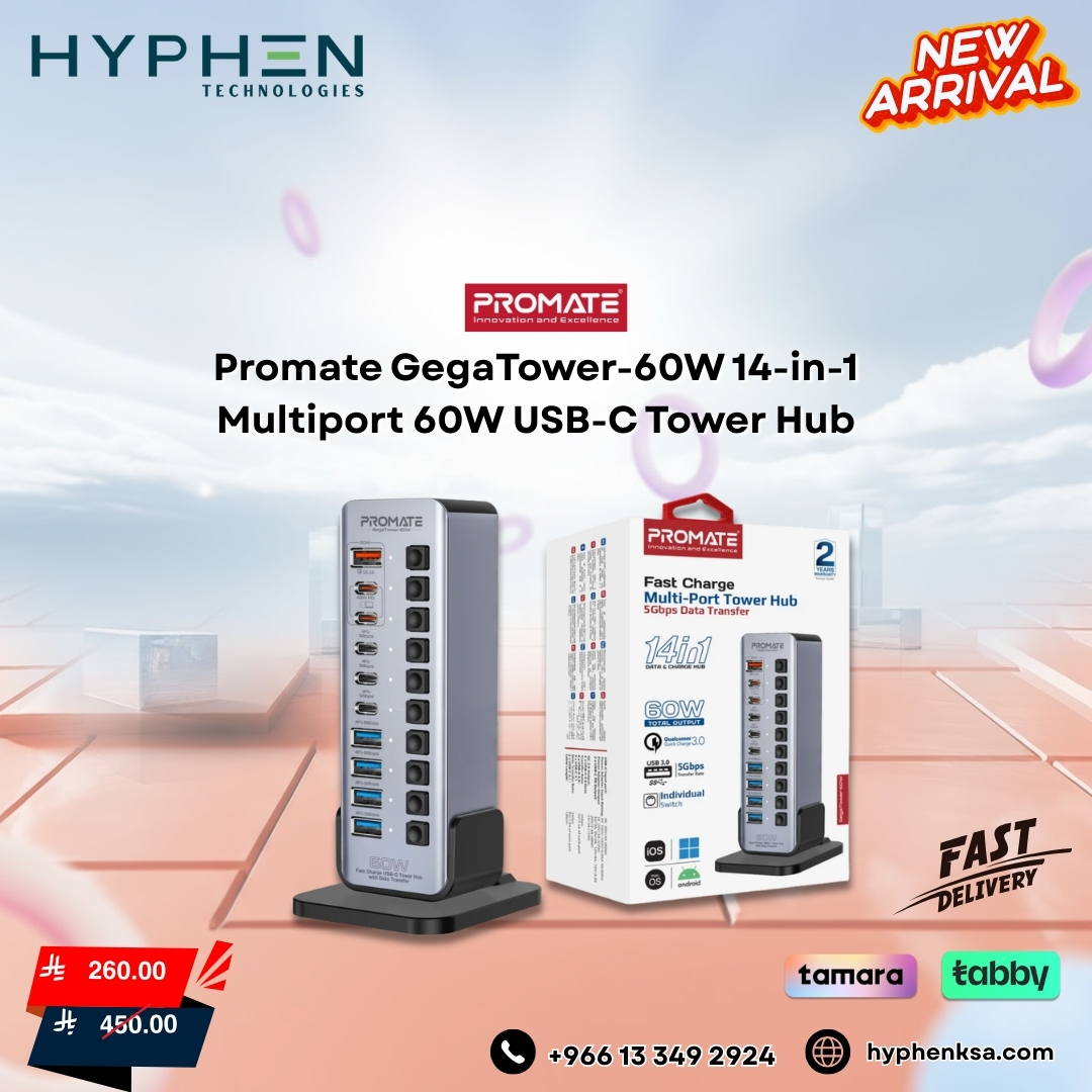 hyphenksa2025's tweet image. 🔌 PROMATE DESKTOP SOLUTIONS: Connectivity &amp;amp; power, redefined.

👇 Meet the lineup:

▪️ GegaTower-60W 
▪️ PowerBrix-GaN240 USB-C PD + AC sockets | RGB

📞 Call: +966 13 349 2924
🌐 Shop: hyphenksa.com
#Promate #USBCHub #GaNCharger #HyphrenTech #DeskSetup