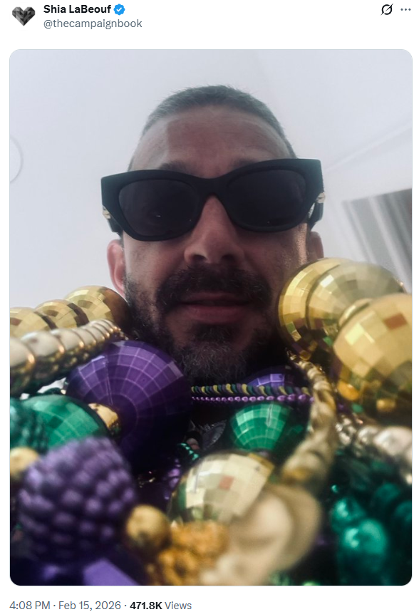 JimmyFungusNews's tweet photo. #Oscar winner Shia Labeouf posts for the first time on X/twitter since his "#HeWillNotDivideUs" campaign aimed at President @realDonaldTrump failed to gain traction. #ShiaLabeouf #ShiaLaBeef #4chan https://t.co/fztzHAz5CQ