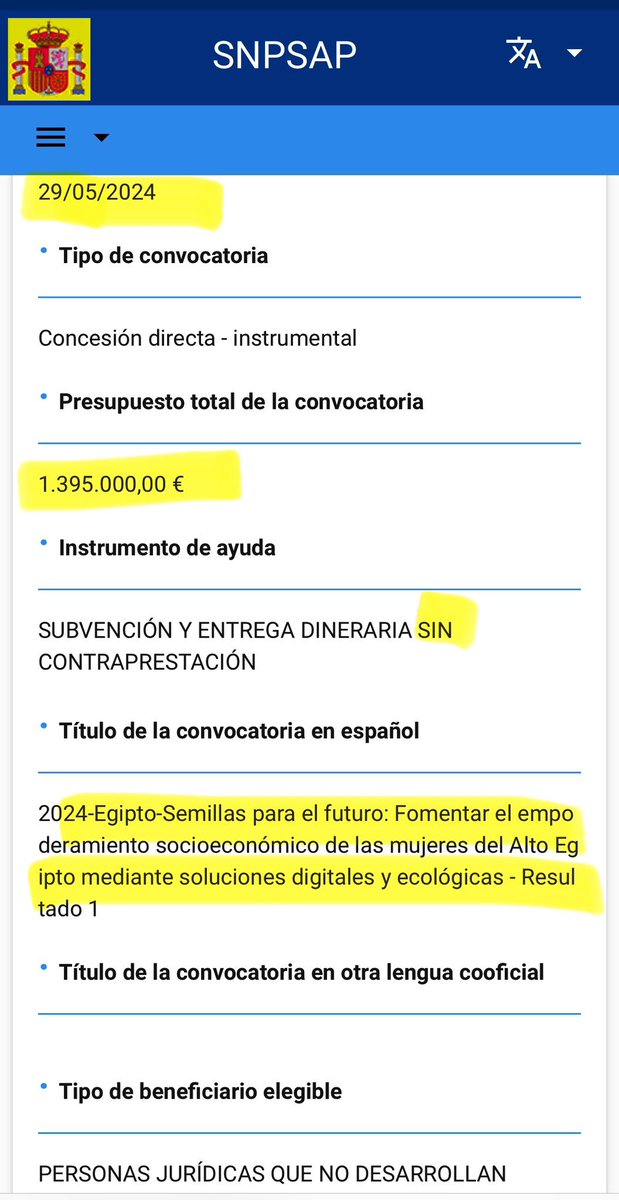 🔴 EGIPTO, destino frecuente de nuestros impuestos.

Más de 3 Millones de € en 7 días a esto. Pagan ustedes…

“Fomento del empoderamiento económico de las mujeres del Alto Egipto a través de soluciones digitales y ecológicas”