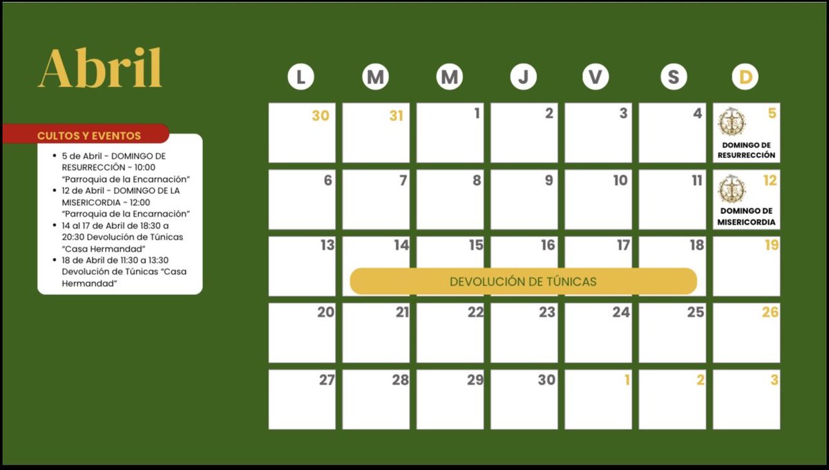 🔊NOTICIAS🔊

✨Calendario de Cuaresma y Semana Santa 2026 ✨

Nuestra Hermandad ya tiene preparado su calendario de cultos y actos para vivir intensamente este tiempo de fe, preparación y encuentro.

#LaPollinica #SS2026 #Marbella
#Cuaresma