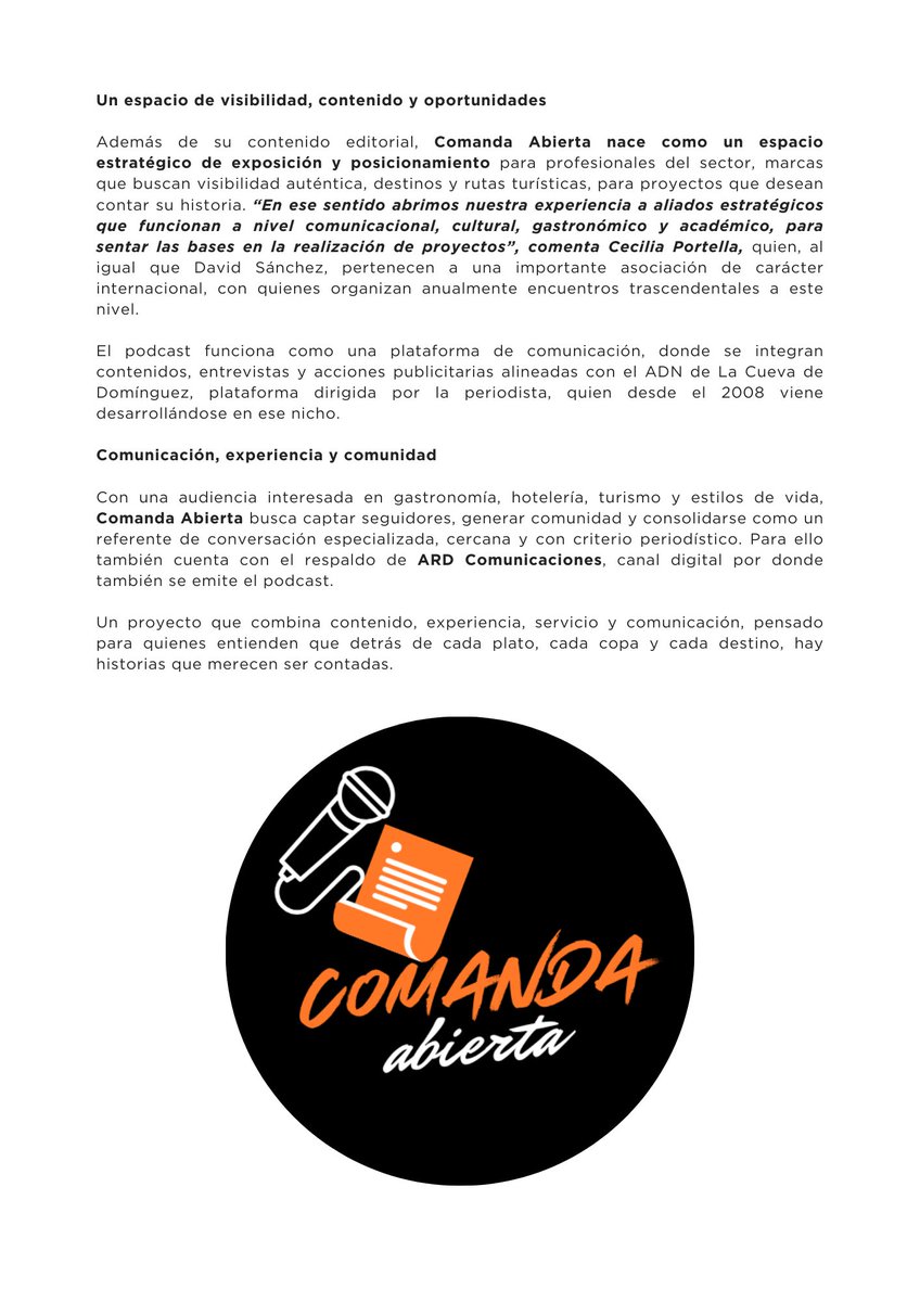 Comanda Abierta revela el backstage del sector gastronómico y hotelero.
Cada lunes 19:00 h, conversaciones sobre servicio, gestión y experiencia en el mundo HORECA.
Lee más aquí: acortar.link/tjYciV

#LaCuevaDeDomínguez #ComandaAbierta