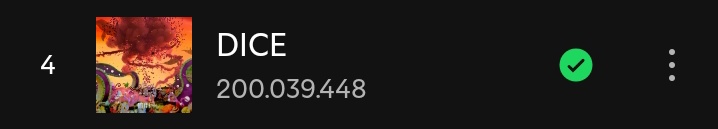 info_nmixx's tweet image. [📊] @NMIXX_official's “DICE” has reached 200 million streams on spotify. Congratulations 🎲

🔗 open.spotify.com/track/5aaE27JU…

📌 This is their 1st song to achieve this milestone.

@WE_NMIXX
#DICE #엔믹스 #ENTWURF