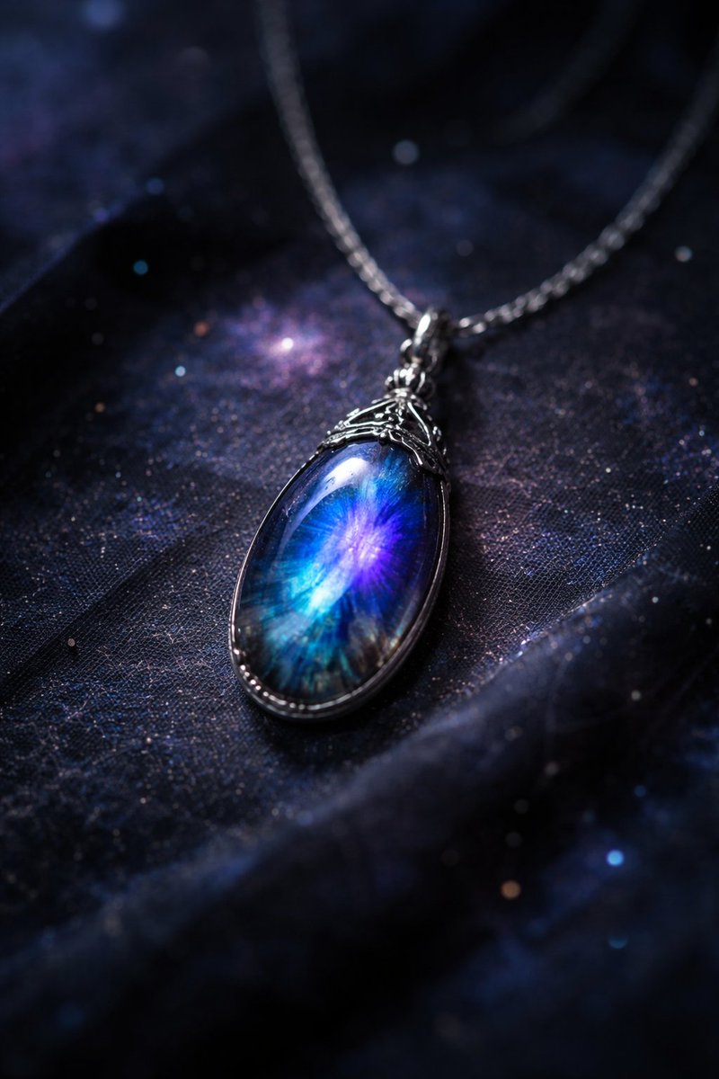 あなたの世界観から連想したのは、ラブラドライト。 深い藍色の石の奥