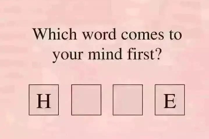 Which word comes to your mind first ??