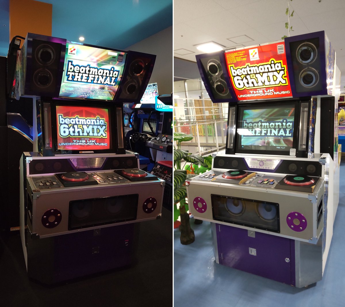 account_for_off's tweet photo. beatmania 6thMIX -THE UK UNDERGROUND MUSIC-、25周年おめでとうございます。

収録曲の関係か旧作稼働店様でもあまり見ないバージョン。全曲コマンドが5thより遥かに易しい！(^ ^;)

以前三重と千葉にこんな筐体がありまして(画像3枚目)、「看板入れ替えたい！」と強く思った記憶。

祝！ https://t.co/EEvv6IUQN8
