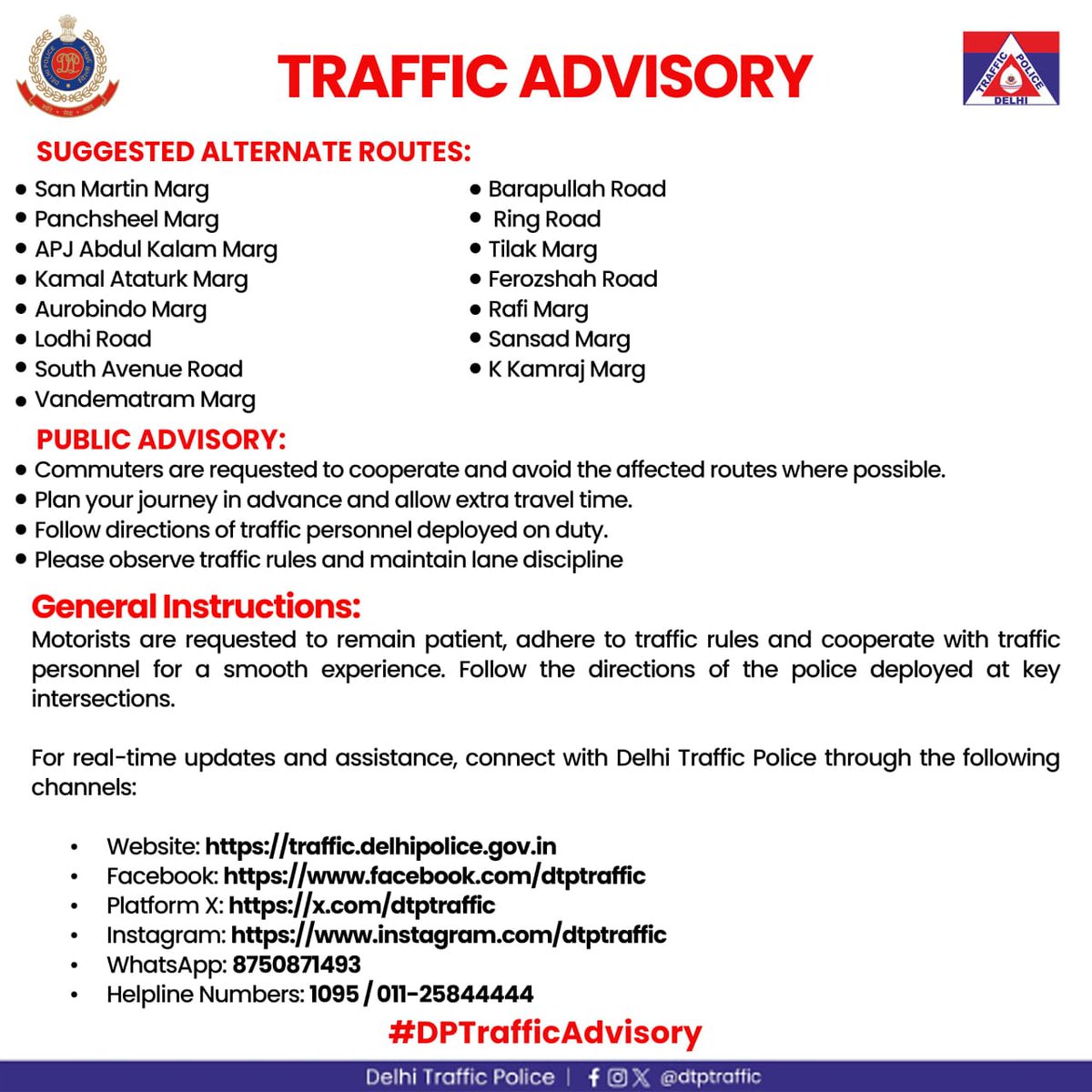 Delhi Traffic Police tweet media