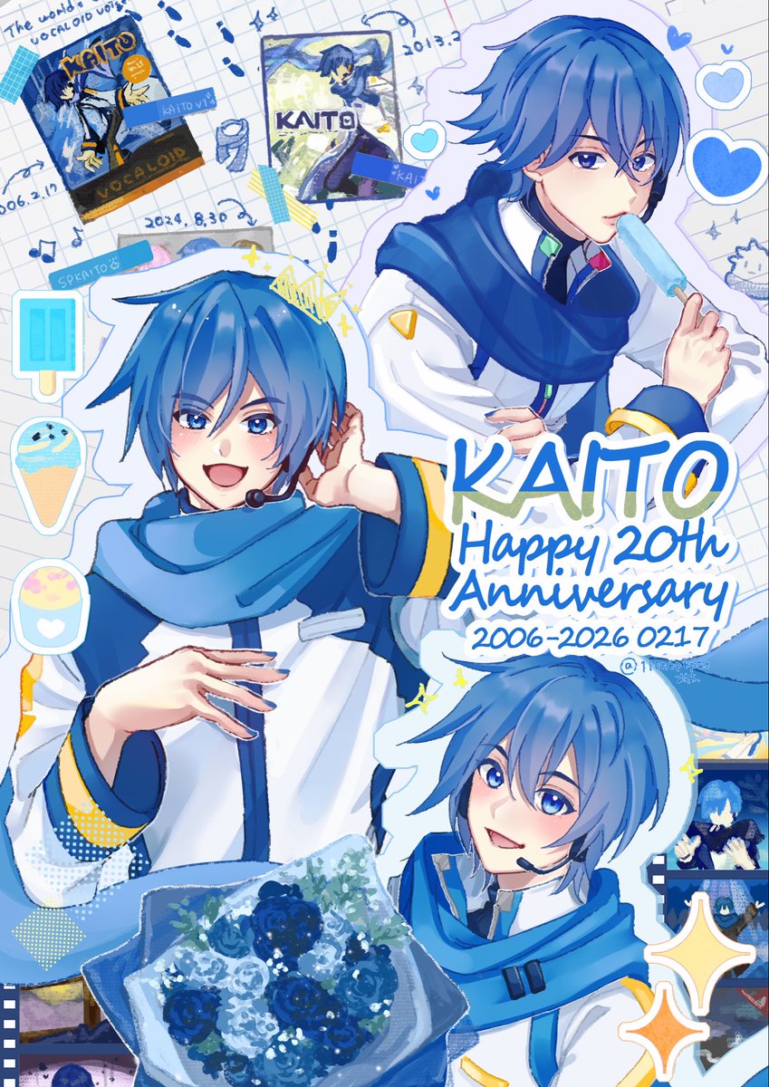110n6p6p23's tweet photo. KAITOくん20周年おめでとう🥳✨️✨️
これからも沢山愛され続けますように。
ずっと大好きです💙
#KAITOお誕生会2026
#KAITO誕生祭2026 
#KAITO20th https://t.co/YpjKtux0j8