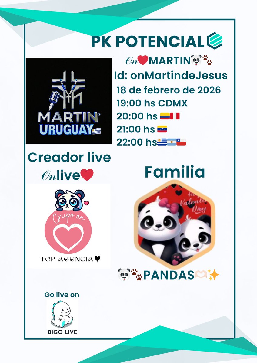 MartnRodrguez3's tweet photo. ¡Prontos para hoy! @mcalzinaof #ondigitalagencia #BIGOLIVE https://t.co/BERoWqBpcG