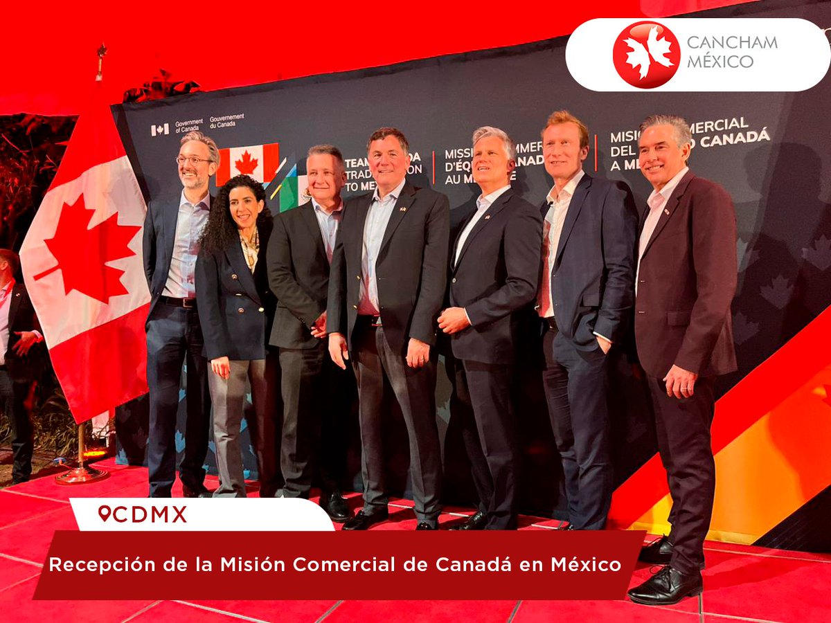 CanChamMx's tweet photo. Un momento sin precedentes para la región: México es sede de la misión comercial más grande en la historia de Canadá. 🇨🇦🇲🇽

Nos honra acompañar a la Embajada de Canadá en México en la recepción de esta delegación de alto nivel, encabezada por el Ministro Dominic LeBlanc, junto a los Ministros Marc Miller y Heath MacDonald. Este encuentro histórico es la reafirmación de una relación comercial estratégica y de una amistad inquebrantable entre nuestras naciones.

Destacamos la participación de nuestro Presidente Nacional, Luis Noriega, nuestra Directora General, Carla Bustillos, y miembros de nuestro Consejo Directivo, quienes estuvieron presentes para fortalecer el diálogo con la delegación canadiense y consolidar la unidad de Norteamérica.

Nuestro mayor reconocimiento al Embajador Cameron MacKay por su liderazgo y visión para hacer posible este hito. Seguiremos trabajando de la mano para que esta cooperación se traduzca en prosperidad compartida.

#CanChamMexico #TradeMission2026 #MéxicoCanadá #Norteamérica