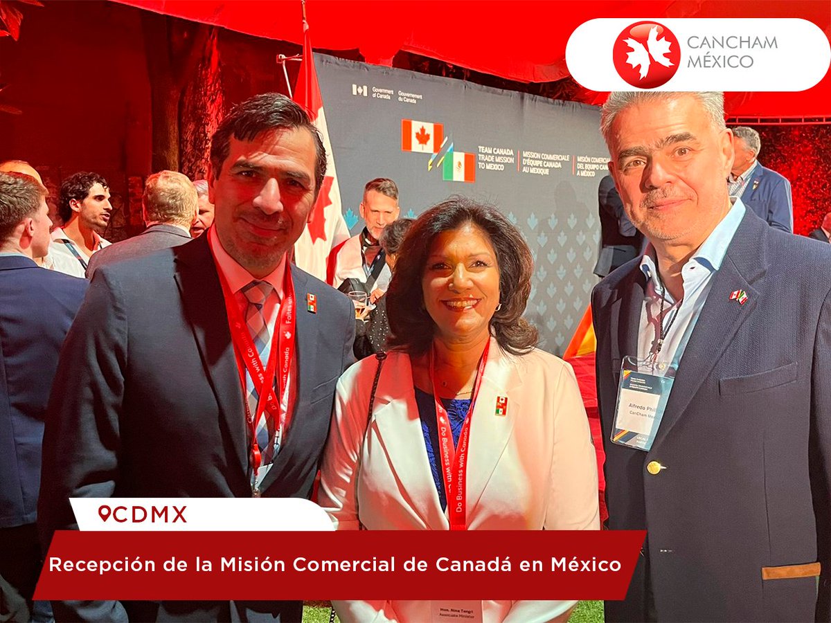 CanChamMx's tweet photo. Un momento sin precedentes para la región: México es sede de la misión comercial más grande en la historia de Canadá. 🇨🇦🇲🇽

Nos honra acompañar a la Embajada de Canadá en México en la recepción de esta delegación de alto nivel, encabezada por el Ministro Dominic LeBlanc, junto a los Ministros Marc Miller y Heath MacDonald. Este encuentro histórico es la reafirmación de una relación comercial estratégica y de una amistad inquebrantable entre nuestras naciones.

Destacamos la participación de nuestro Presidente Nacional, Luis Noriega, nuestra Directora General, Carla Bustillos, y miembros de nuestro Consejo Directivo, quienes estuvieron presentes para fortalecer el diálogo con la delegación canadiense y consolidar la unidad de Norteamérica.

Nuestro mayor reconocimiento al Embajador Cameron MacKay por su liderazgo y visión para hacer posible este hito. Seguiremos trabajando de la mano para que esta cooperación se traduzca en prosperidad compartida.

#CanChamMexico #TradeMission2026 #MéxicoCanadá #Norteamérica