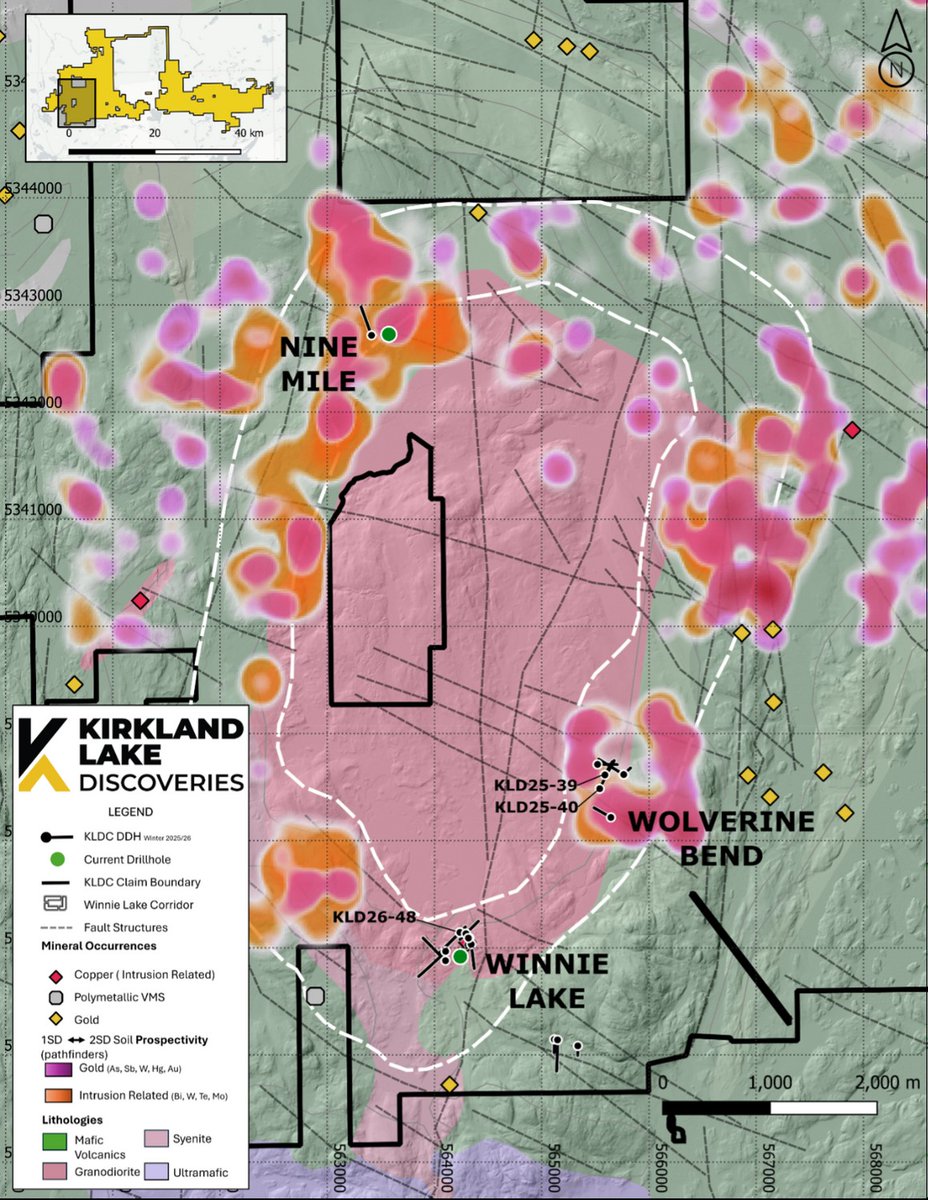 KL West Property Overview | District-Scale Gold–Copper Potential

🗺️ Our plan-view map of the KL West Property highlights the Winnie Lake Stock syenite intrusion and its 17 km contact corridor — a central focus for our #Gold and #Copper exploration.

⛏️ B-horizon soil
