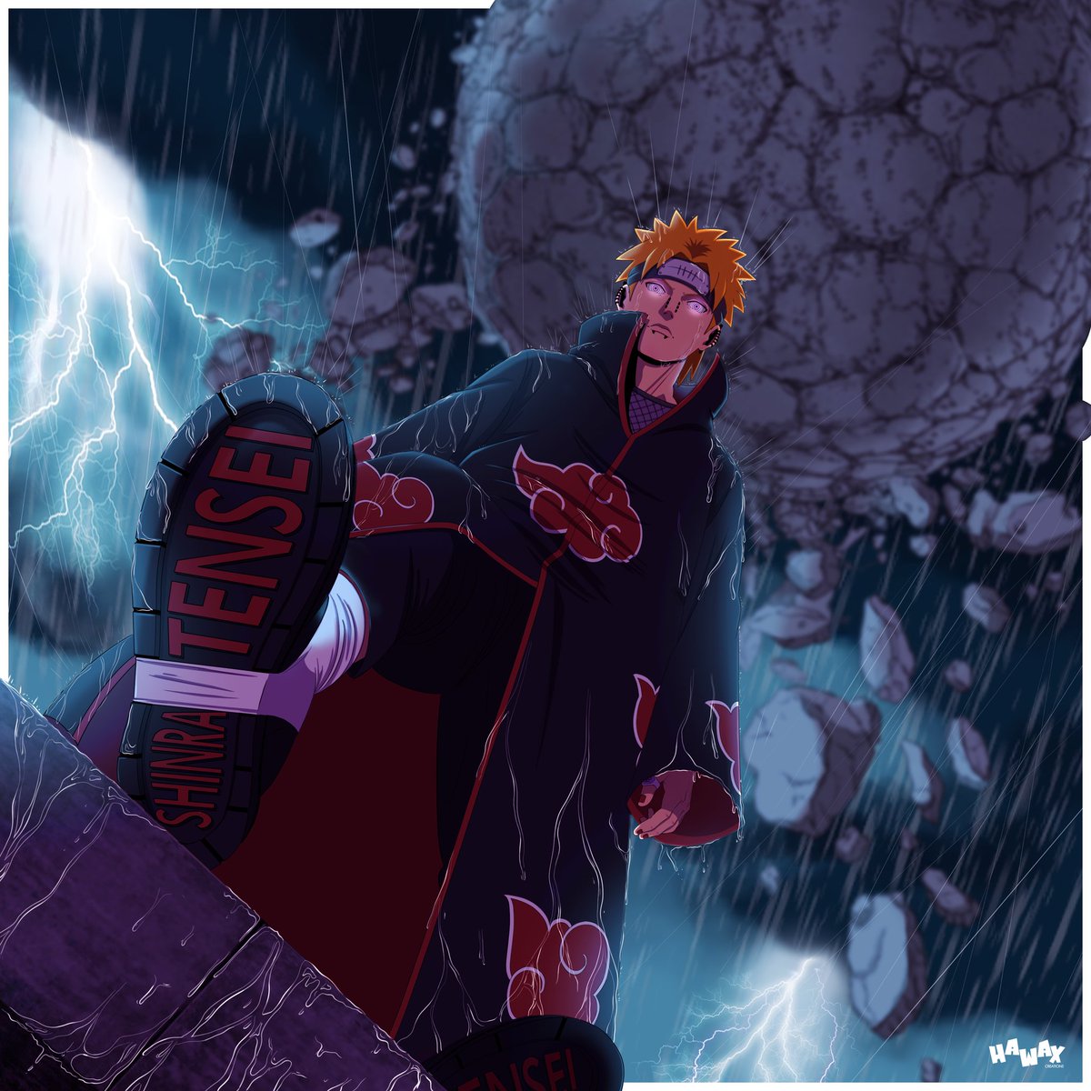 arfi_bilal's tweet photo. Pain - Naruto Shippuden
Digital illustration made with photoshop. 
.
"Just by living, people hurt each other without knowing it. As long as there are humans, there will be hate. This cursed world knows no peace. War is a crime paid for with the agony of the losers." Pain, Naruto. https://t.co/Ea1hbRnNoi