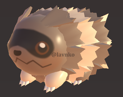 lavnko's tweet image. modelling a pokemon everyday - day 101 zigzagoon