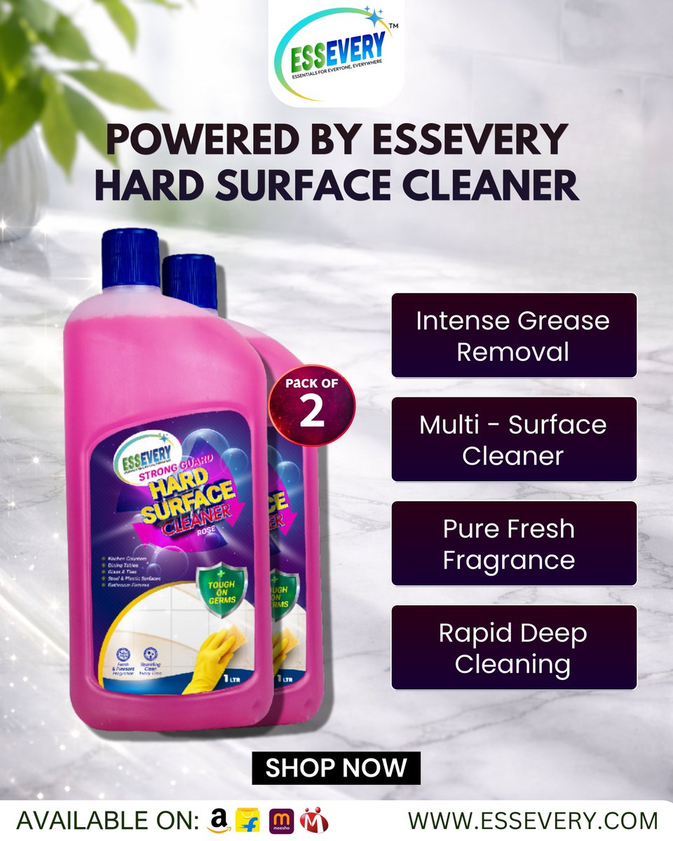 EssEvery's tweet image. Tough on grime. Gentle on surfaces. ✨
EssEvery Hard Surface Cleaner delivers powerful degreasing and a flawless finish in minutes.
Visit our website today and shop the clean your surfaces deserve.

#EssEvery #hardsurfacecleaner #deepcleanresults #homecareessentials