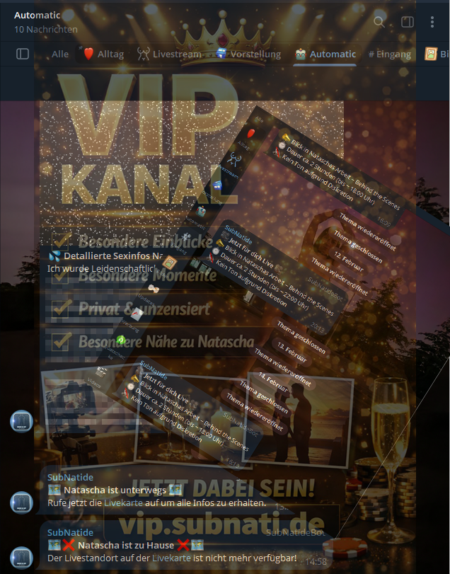 SubNatide's tweet photo. Mein https://t.co/5tTh5GiCfq Kanal. Mit vielen Infos, Bildern, Videos und sehr nah an mich dran. Wann bist du dabei? https://t.co/Vj5zH0ne9r