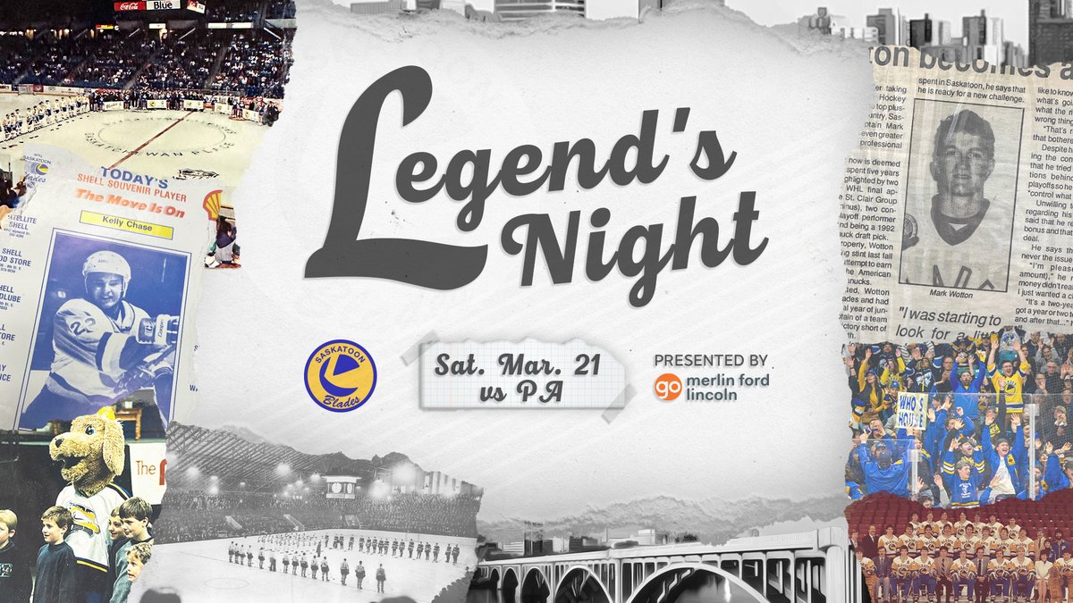 We're proud to announce our inaugural Legend's Night, honouring former Blades whose contributions on and off the ice left a lasting impact on our team and community.

Read more on the NEW Saskatoon Blades Hall of Fame, 2026 inductees, and more ⬇️

📲 | tinyurl.com/y5ur9xpt
