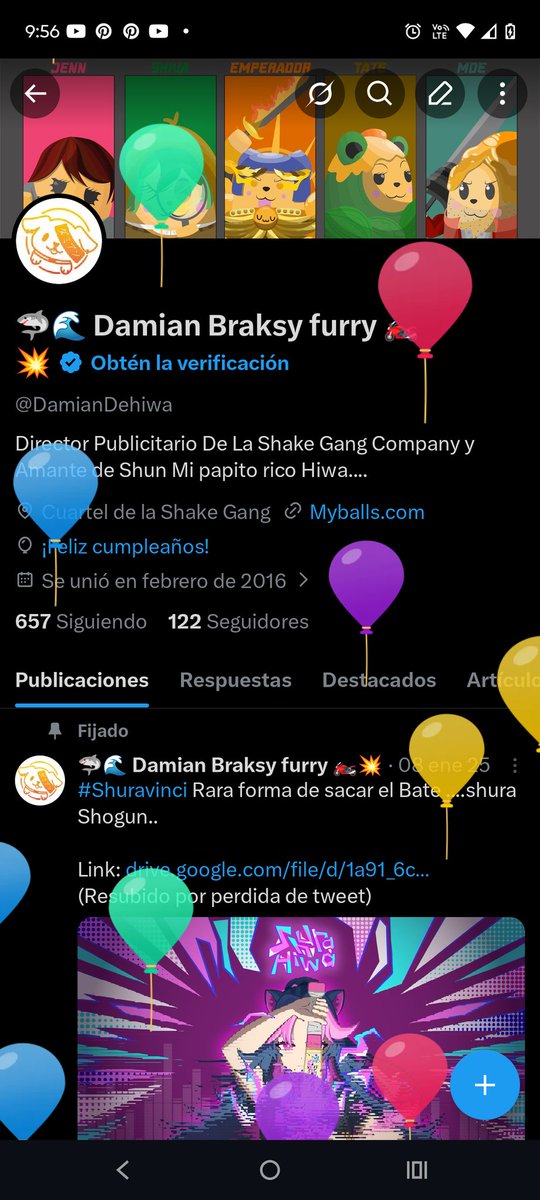 COMO QUE YA 26 AÑOS WEYYYYY......
Cada dia mas Añejo y fermentado Grrr
Los humanos festejan hacerse viejos asi que....me gustaría recibir un saludo de mi Lider de pandilla: <a href="/ShuraHiwa/">Shura Hiwa 🏍️💥</a> 🌹🌹🌹 y de La Princesa de la profundidad es del mar <a href="/SameSayuri/">Sayu さゆ 🦈🌊</a> 🌹🌹🌹