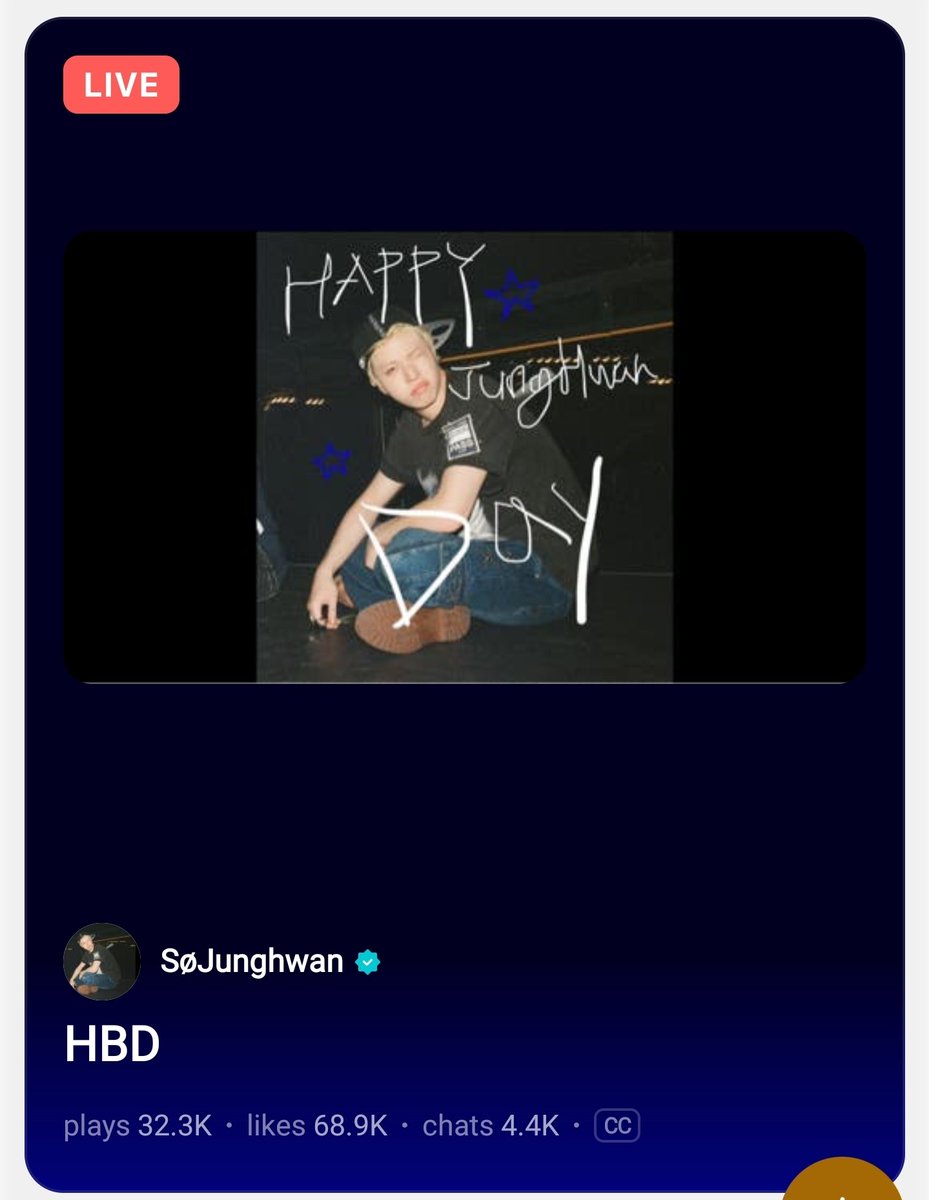 [🐮📽] JUNGHWAN's WEVERSE LIVE

2026.02.18 - "HBD" 

น้องจองฮวานมาไลฟ์บน WEVERSE 
เข้าไปร่วมพูดคุยกับน้อง และอวยพรวันเกิดให้น้องกันเยอะๆนะคะ 💙

🔗 weverse.io/treasure/live/…

21ST HWANDERLAND
#TwentyHWANderfulDay
#ジョンファンとの時間を花束に変えて