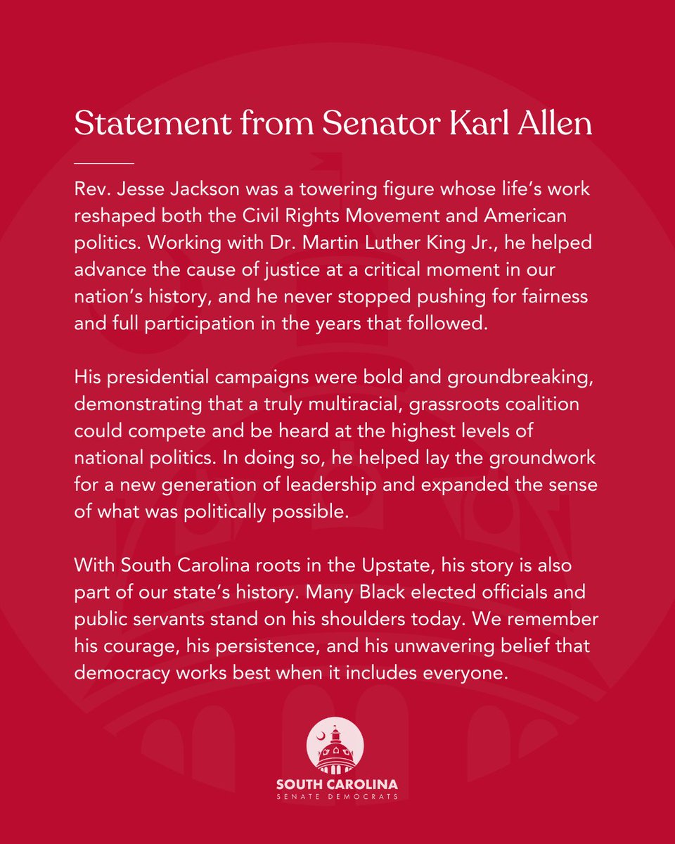 South Carolina Senate Democrats tweet media