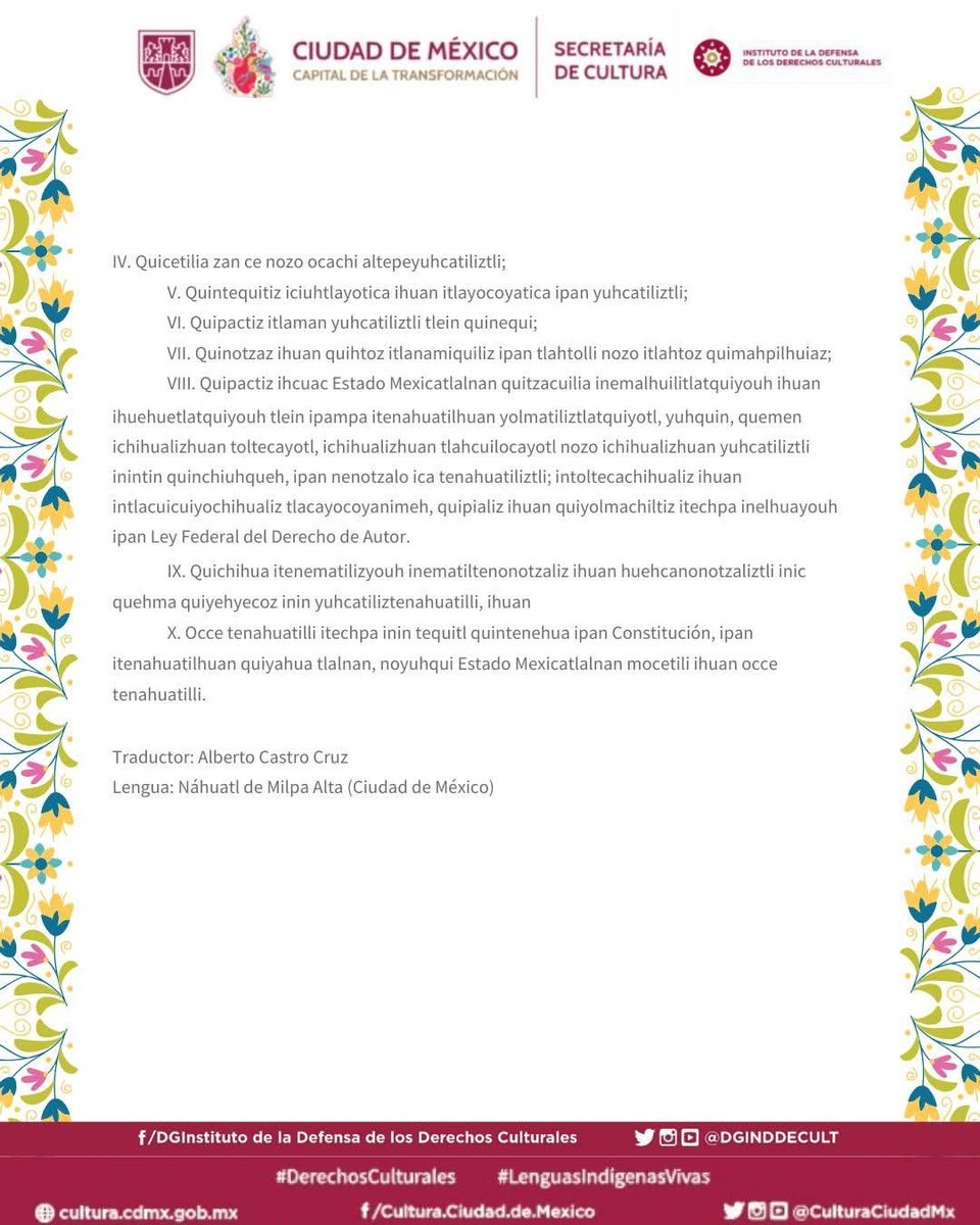 Instituto de la Defensa de los Derechos Culturales tweet media