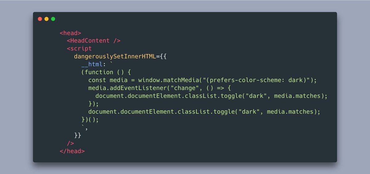 Is this the best way to setup automatic dark mode with tailwind/shadcn if you just want to match the current OS setting?