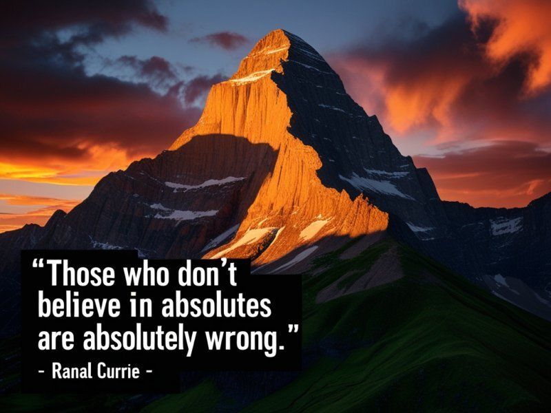 Ranal55's tweet image. Those who don't believe in absolutes are absolutely wrong.
 
#quote #quotesmith55 #belief #absolutes #TuesdayTreasure