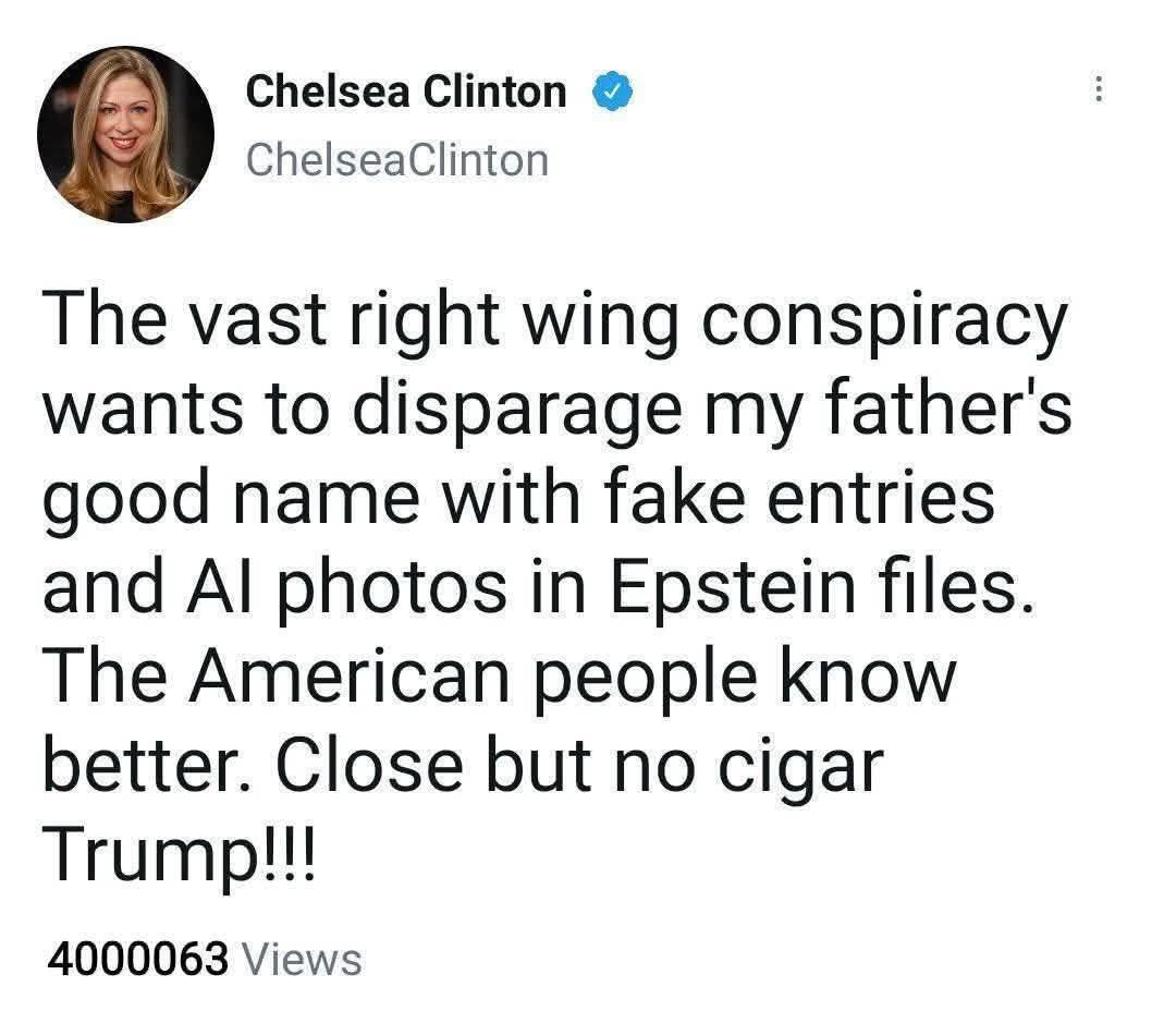 Anyone else find it humorous Chelsea Clinton mentions a cigar? 😂