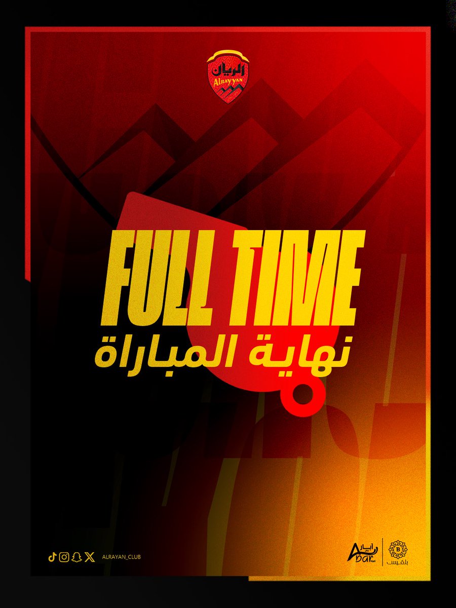 alrayan_club's tweet photo. 🔚 | نهاية المباراة

#الريان 3
🆚
الصقر 2

⚽️⚽️ بوريس 
⚽️ يوسف الطرابلسي
الف مبرووووووك جمهورنا الغالي ❤️❤️❤️
#الريان | #فارس_رمان 
#الريان_الصقر https://t.co/4qTCrsZ8aY