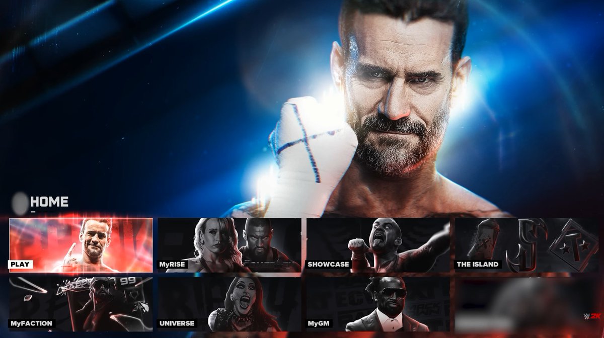 WhatsTheStatus's tweet photo. First look at the #WWE2K26 menu, wonder what the blur box at the bottom is 👀 https://t.co/JLKpZE9IW1