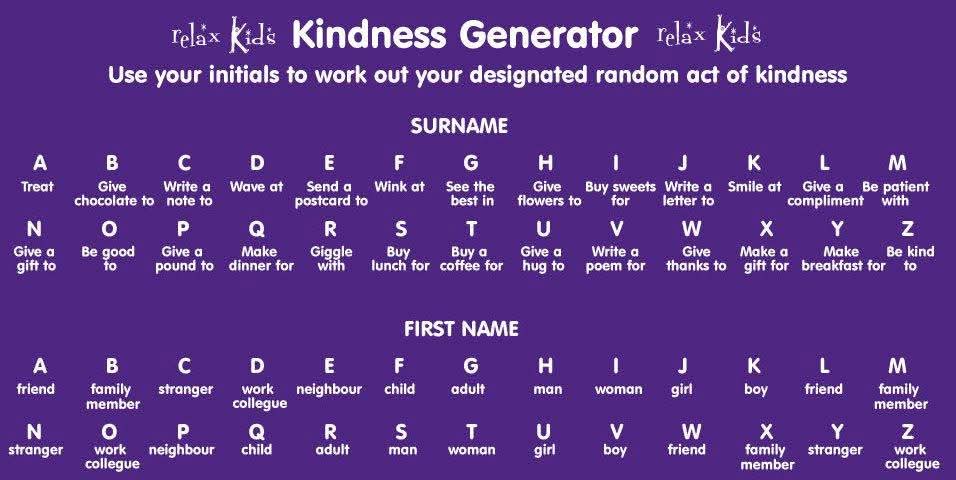 𝗥𝗮𝗻𝗱𝗼𝗺 𝗔𝗰𝘁𝘀 𝗼𝗳 𝗞𝗶𝗻𝗱𝗻𝗲𝘀𝘀 𝗗𝗮𝘆 💛

𝗡𝗲𝗲𝗱 𝗮 𝗹𝗶𝘁𝘁𝗹𝗲 𝗶𝗻𝘀𝗽𝗶𝗿𝗮𝘁𝗶𝗼𝗻?
𝘛𝘳𝘺 𝘰𝘶𝘳 𝘒𝘪𝘯𝘥𝘯𝘦𝘴𝘴 𝘎𝘦𝘯𝘦𝘳𝘢𝘵𝘰𝘳 𝘢𝘯𝘥 𝘥𝘪𝘴𝘤𝘰𝘷𝘦𝘳 𝘢 𝘴𝘪𝘮𝘱𝘭𝘦 𝘢𝘤𝘵 𝘰𝘧 𝘬𝘪𝘯𝘥𝘯𝘦𝘴𝘴 𝘺𝘰𝘶 𝘤𝘢𝘯 𝘴𝘩𝘢𝘳𝘦 𝘵𝘰𝘥𝘢𝘺