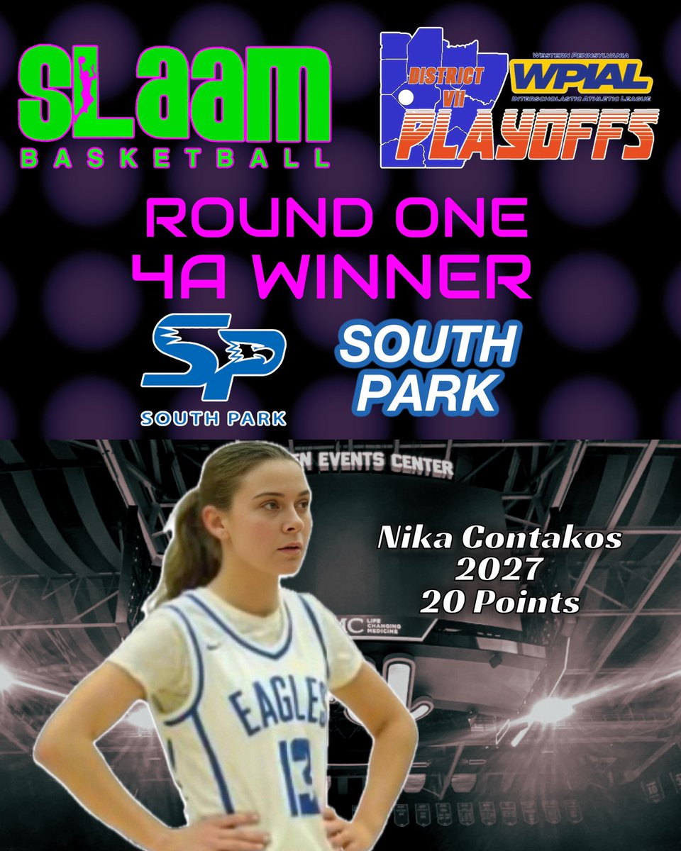 SLAAMBASKETBALL's tweet photo. BIG WPIAL PLAYOFF MONDAY WINNER - @sphsgbball !!  Led by @nikacontakos 20🔥!!   @SLAAMCOACHSTEVE @Slaam2027Norman Let’s Go!!! #PathToThePete https://t.co/EE4aDLDvwr