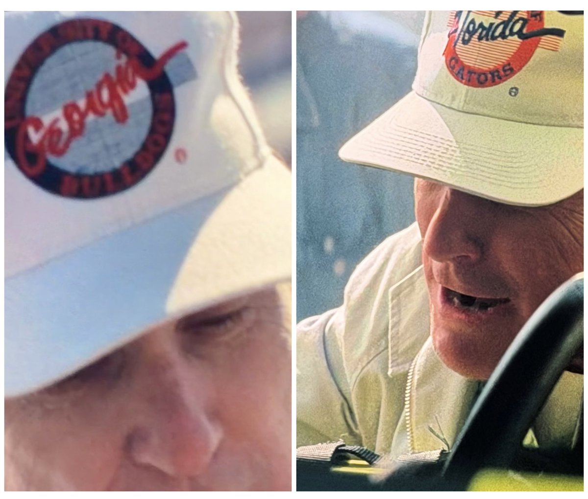 I’ve watched the “50 laps his way, 50 laps my way” scene in Days of Thunder countless times. I noticed a while back that Harry Hogge’s hat changes from Georgia to Florida during the scene. 

Anyone else ever catch this change too? 

#NASCAR I #DaysOfThunder