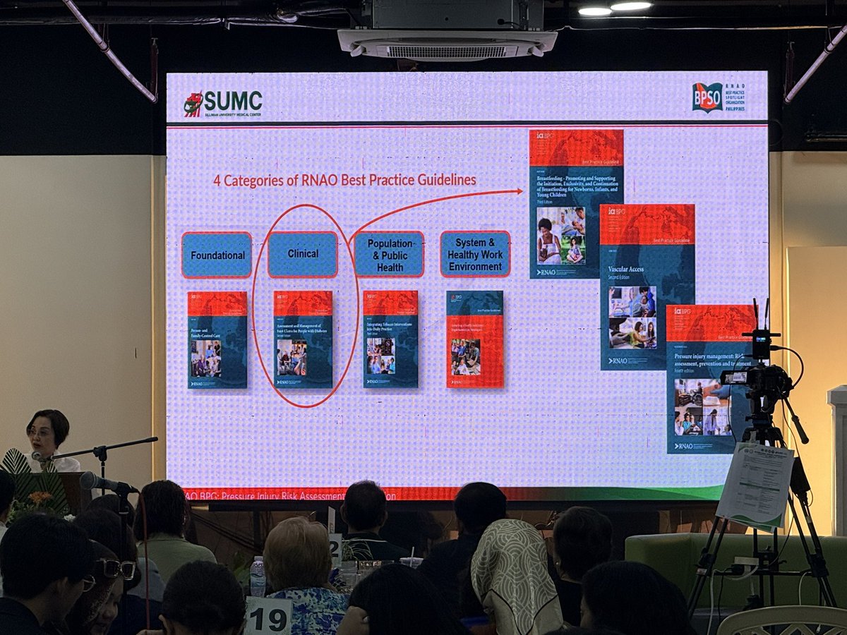 BpsoPhilippines's tweet photo. SUMC President &amp; CEO Ms. Fredita R. Tan talked in the Social Movement and Implementation Science session, highlighting SUMC-SUCN’s collaboration in implementing the @RNAO Best Practice Guidelines - a milestone for the Hospital as the only RNAO designated BPSO in the PH. https://t.co/MS6XvHeMJ2