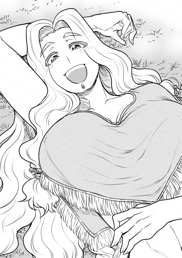 まったり寝ころび今日のお姉さん 